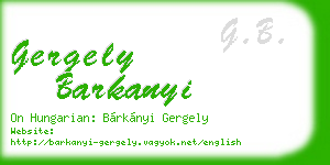 gergely barkanyi business card