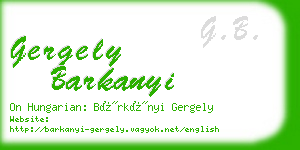 gergely barkanyi business card